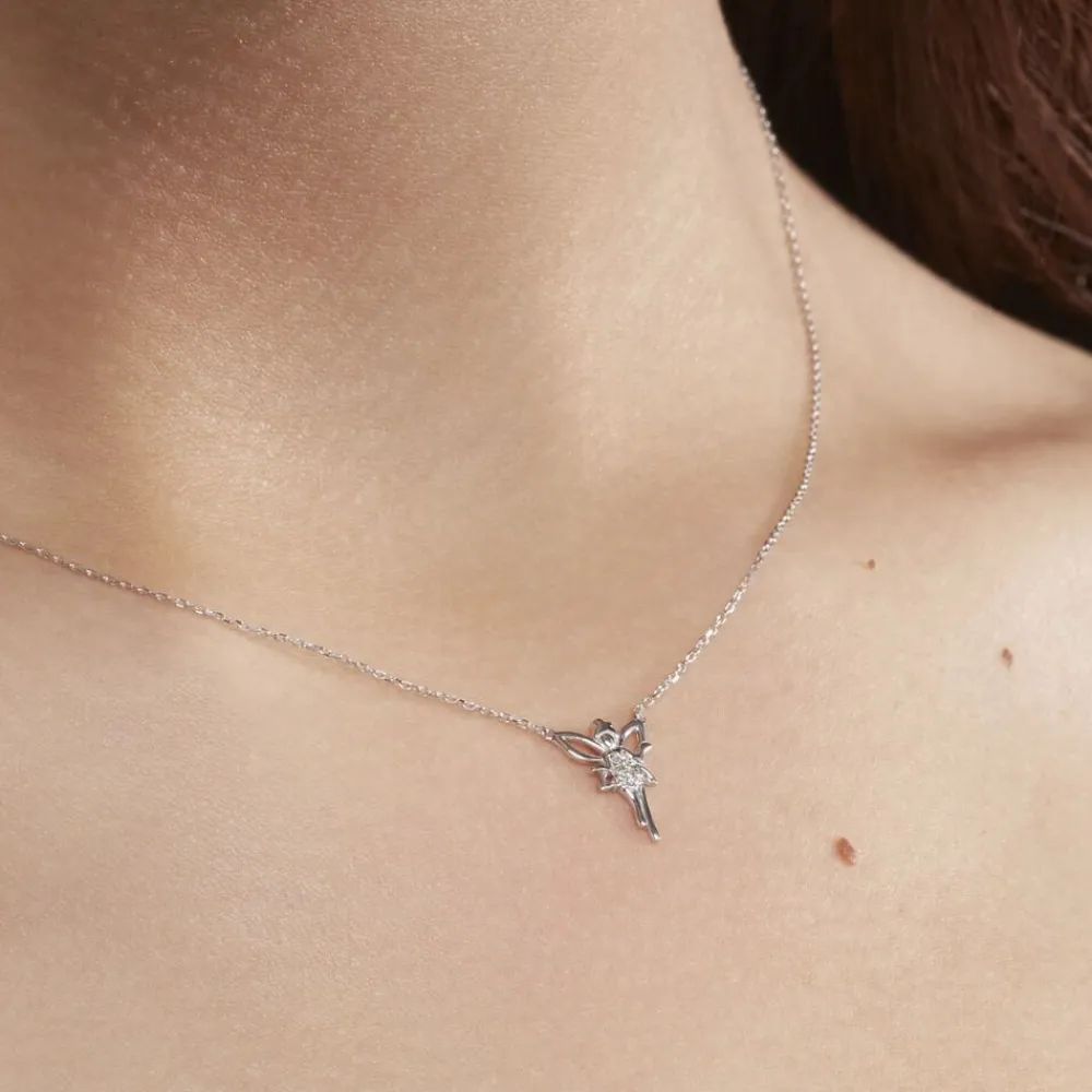 Marc Orian Colliers Diamant|Colliers > Collier Fee Or Blanc Diamant