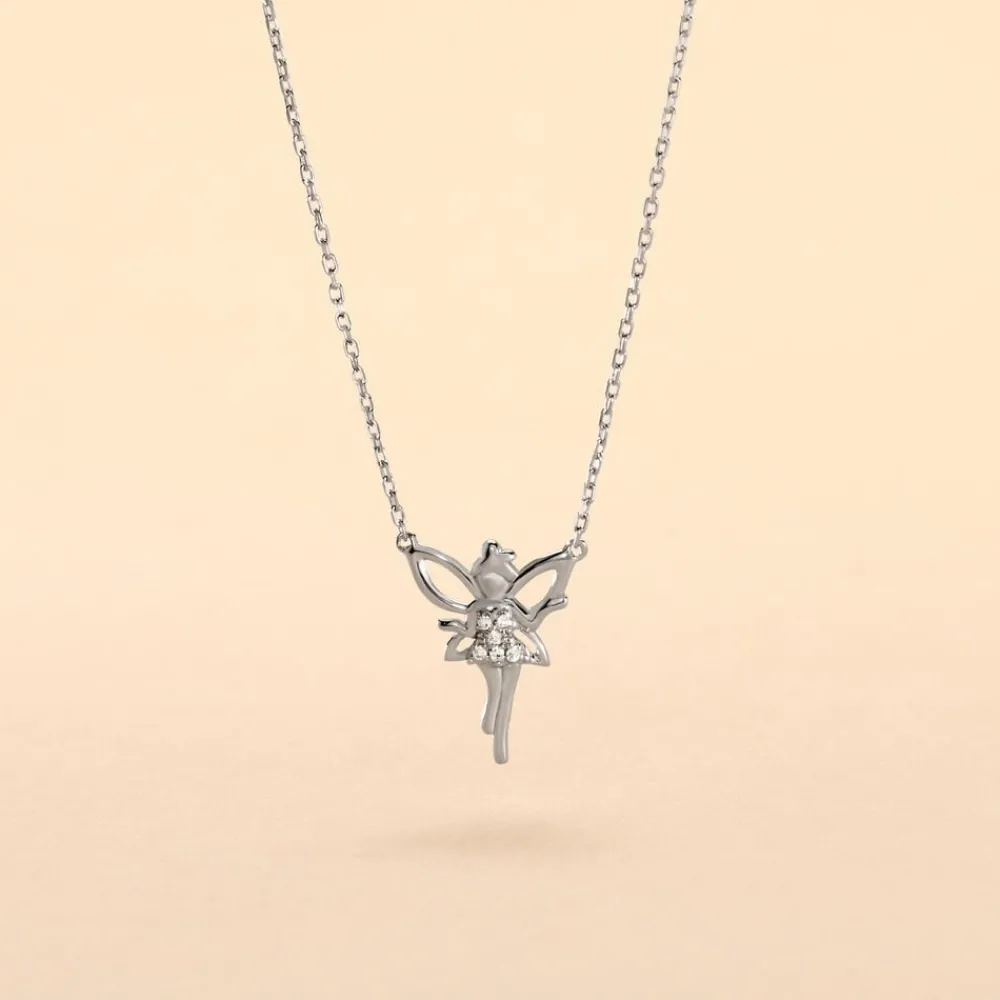 Marc Orian Colliers Diamant|Colliers > Collier Fee Or Blanc Diamant