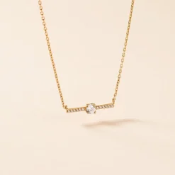 Collier Fergie Plaqué Or Jaune Oxyde De Zirconium