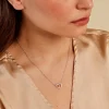 Collier Floe Or Jaune Argent Blanc Oxyde De Zirconium