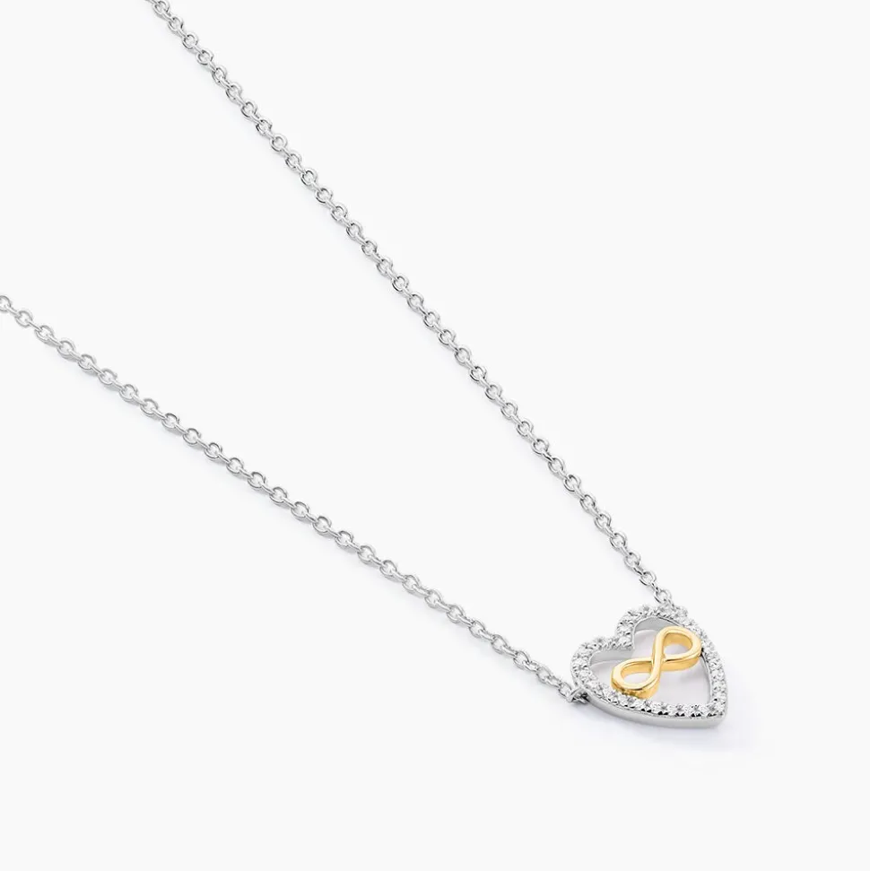 Collier Floe Or Jaune Argent Blanc Oxyde De Zirconium