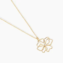 Marc Orian Colliers|Colliers Avec Pierres > Collier Floraison Dorée Or Jaune Oxyde De Zirconium
