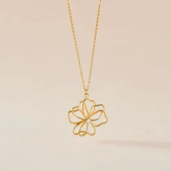 Marc Orian Colliers|Colliers Avec Pierres > Collier Floraison Dorée Or Jaune Oxyde De Zirconium