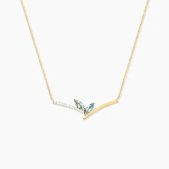 Marc Orian Colliers|Colliers Avec Pierres > Collier Florelys Or Jaune Topaze Oxyde De Zirconium