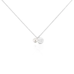 Collier Florenceau Argent Blanc Perle De Culture