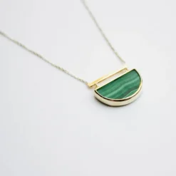 Marc Orian Colliers|Colliers Avec Pierres > Collier Florica Or Jaune Malachite