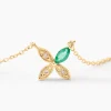 Marc Orian Colliers|Colliers Avec Pierres > Collier Flower Power Or Jaune Emeraude Diamant