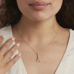Marc Orian Colliers|Colliers Avec Pierres > Collier Formev Or Bicolore Oxyde De Zirconium