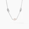 Collier Gaetane Argent Blanc Perle De Culture Oxyde De Zirconium