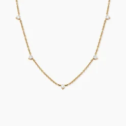 Collier Gasparine Plaqué Or Jaune Oxyde De Zirconium