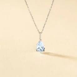 Marc Orian Colliers|Colliers Avec Pierres > Collier Goutte Or Blanc Topaze