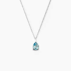 Marc Orian Colliers|Colliers Avec Pierres > Collier Goutte Or Blanc Topaze