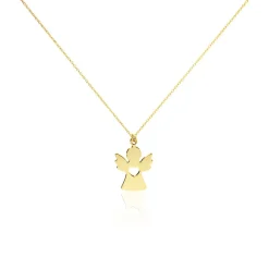 Marc Orian Colliers|Bijoux Enfant > Collier Hallie Ange Et Coeur Or Jaune