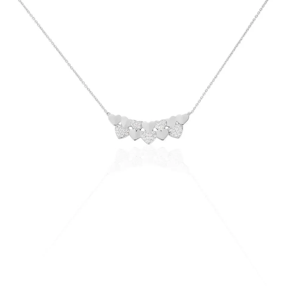 Collier Haylee Argent Blanc Oxyde De Zirconium