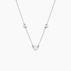 Marc Orian Colliers Fantaisie|Colliers > Collier Hearten Argent Blanc