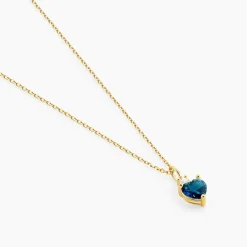 Marc Orian Colliers Cœur|Colliers > Collier Heart Or Jaune Topaze Oxyde De Zirconium