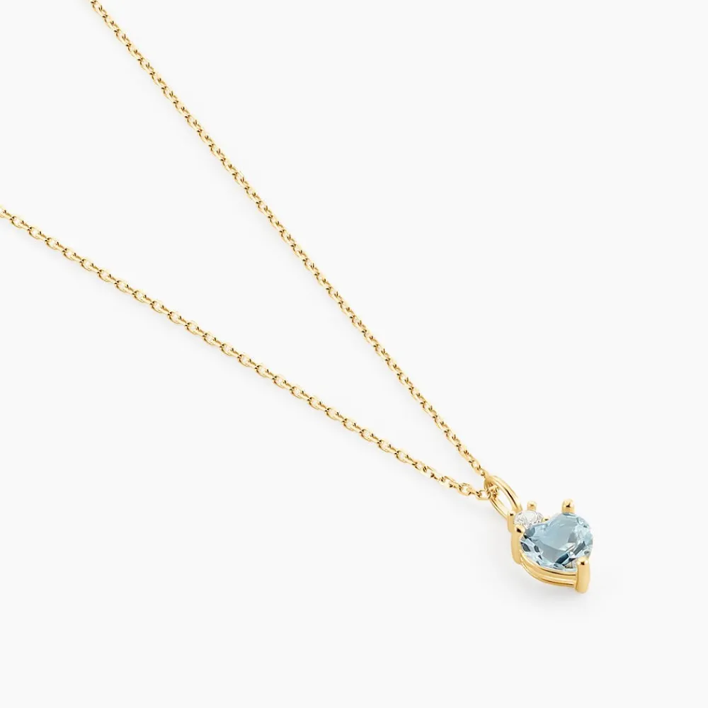 Marc Orian Colliers Cœur|Colliers > Collier Heart Or Jaune Topaze Oxyde De Zirconium