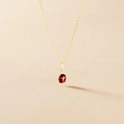 Marc Orian Colliers|Colliers Avec Pierres > Collier Helidie Coccinelle Or Jaune