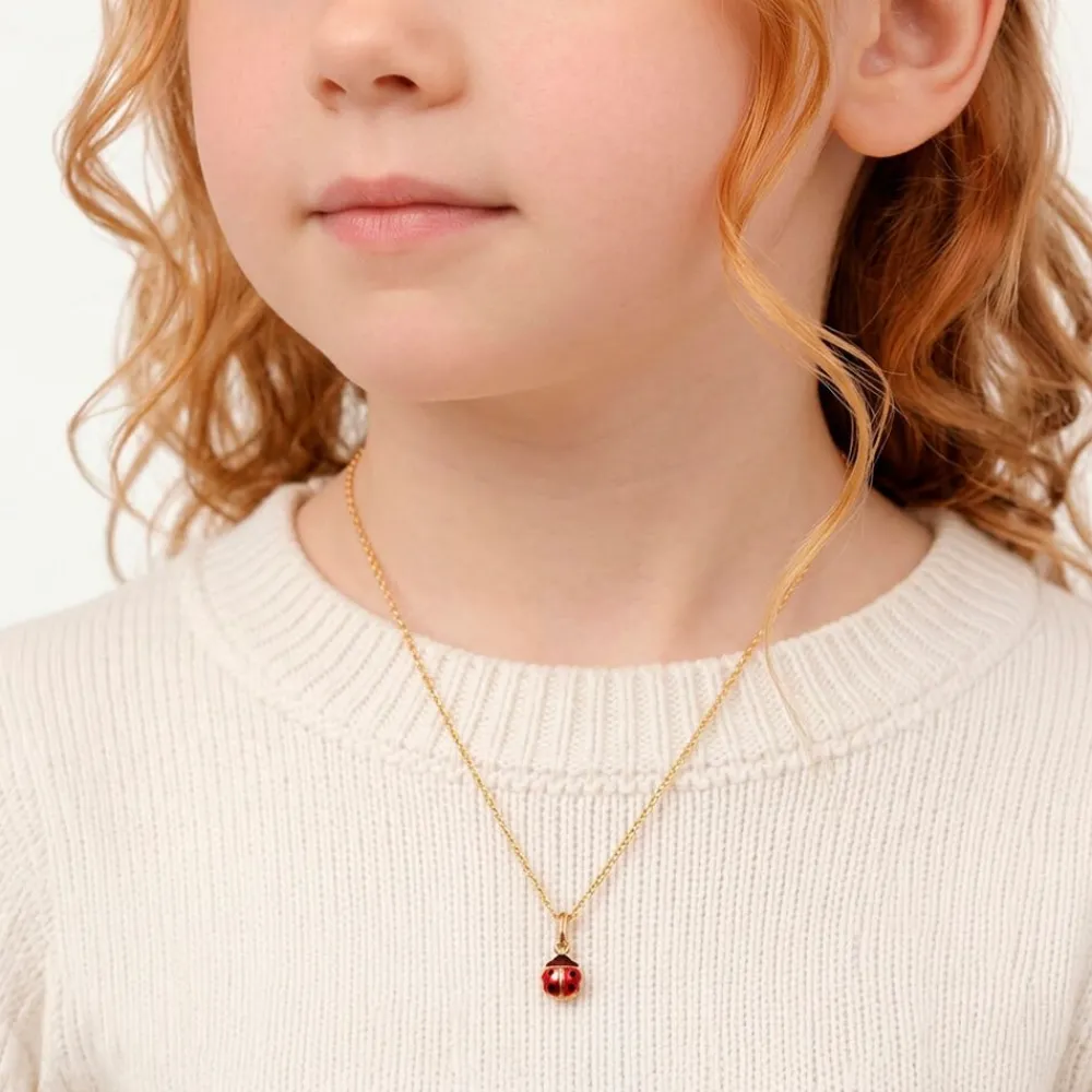 Marc Orian Colliers|Colliers Avec Pierres > Collier Helidie Coccinelle Or Jaune