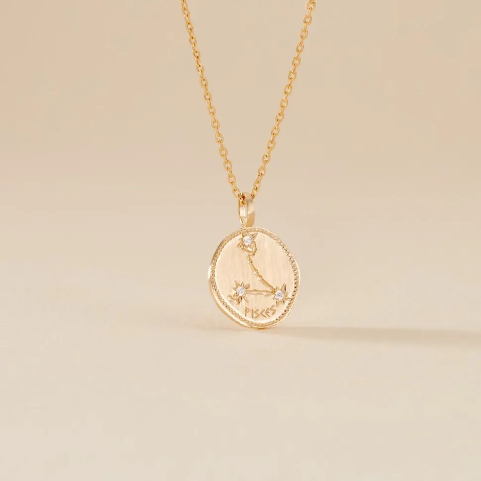 Collier Iago Plaqué Or Oxydes De Zirconium