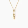 Collier Ishaae Plaqué Or Jaune Oxyde De Zirconium