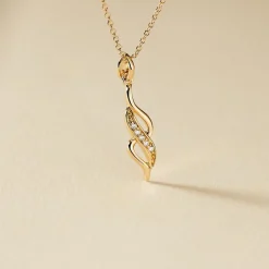 Collier Ishaae Plaqué Or Jaune Oxyde De Zirconium