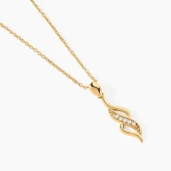 Collier Ishaae Plaqué Or Jaune Oxyde De Zirconium