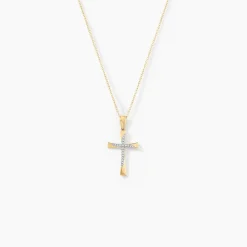 Marc Orian Colliers Diamant|Colliers > Collier Jamil Croix Or Jaune Diamant
