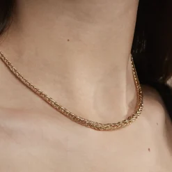 Collier Jany Danilo Maille Palmier Or Jaune