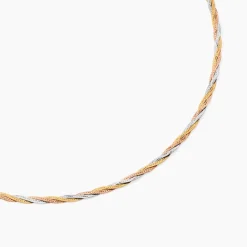 Marc Orian Colliers|Colliers Femme > Collier Jasmin Tresse Or Tricolore