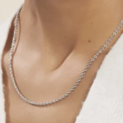 Marc Orian Colliers|Bijoux Femme > Collier Jerry Maille Corde Or Blanc
