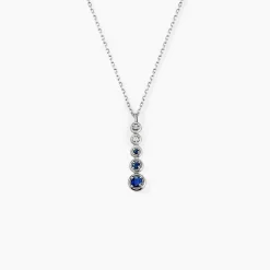 Marc Orian Cadeaux Mariage|Colliers > Collier Josephine Or Blanc Saphir Et Diamant