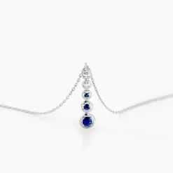 Marc Orian Cadeaux Mariage|Colliers > Collier Josephine Or Blanc Saphir Et Diamant