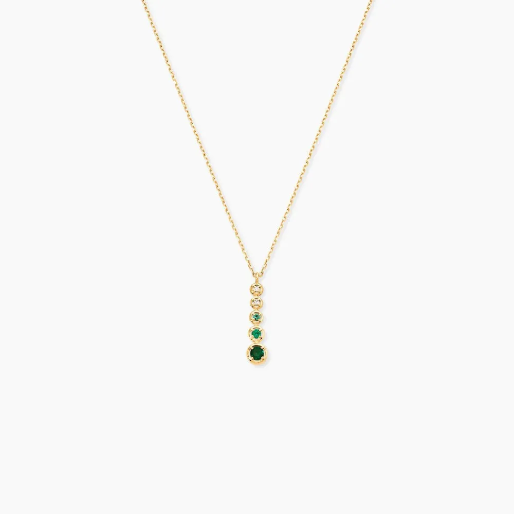 Marc Orian Colliers|Colliers Avec Pierres > Collier Josephine Or Jaune Emeraude or jaune émeraude