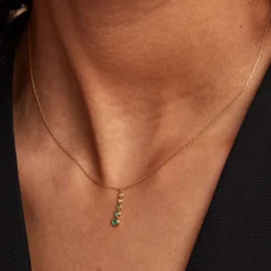 Marc Orian Colliers|Colliers Avec Pierres > Collier Josephine Or Jaune Emeraude or jaune émeraude