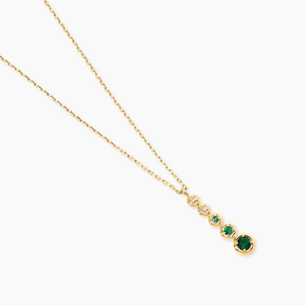 Marc Orian Colliers|Colliers Avec Pierres > Collier Josephine Or Jaune Emeraude or jaune émeraude