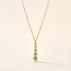Marc Orian Colliers|Colliers Avec Pierres > Collier Josephine Or Jaune Emeraude or jaune émeraude