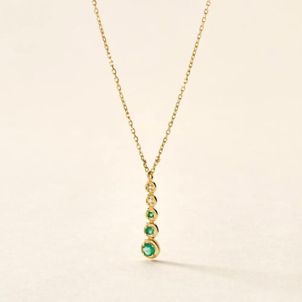 Marc Orian Colliers|Colliers Avec Pierres > Collier Josephine Or Jaune Emeraude or jaune émeraude