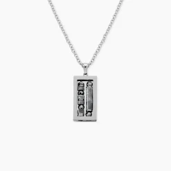 JOURDAN Colliers Fantaisie|Colliers > Collier Acier Blanc Jaspe Africain