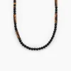 JOURDAN Colliers Avec Pierres|Colliers > Collier Jaycob Autres Noir Agate Quartz