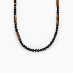 JOURDAN Colliers Avec Pierres|Colliers > Collier Jaycob Autres Noir Agate Quartz