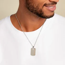 JOURDAN Colliers|Colliers Acier Inoxydable > Collier Nunko Acier Argenté