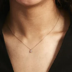 Marc Orian Colliers|Colliers Cœur > Collier Kadidjatou Or Rose Oxyde De Zirconium