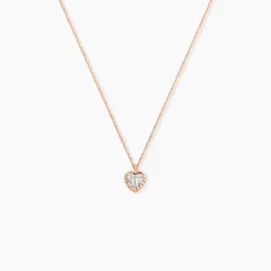 Marc Orian Colliers|Colliers Cœur > Collier Kadidjatou Or Rose Oxyde De Zirconium