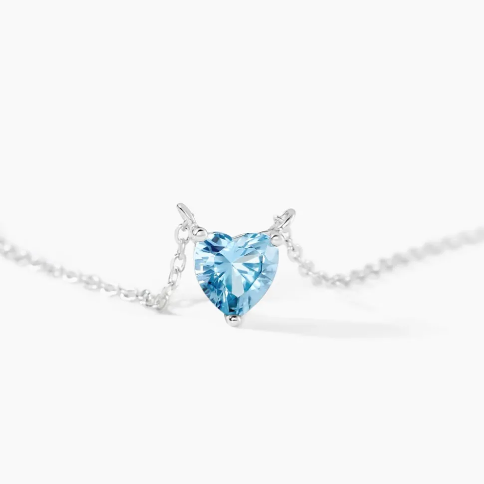 Collier Kelvyn Argent Blanc Oxyde De Zirconium