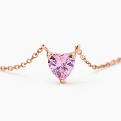 Collier Kelvyn Argent Rose Oxyde De Zirconium