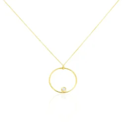Collier Kimly Or Jaune Oxyde De Zirconium