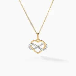 Marc Orian Colliers Cœur|Colliers > Collier Lachina Or Bicolore Oxyde De Zirconium