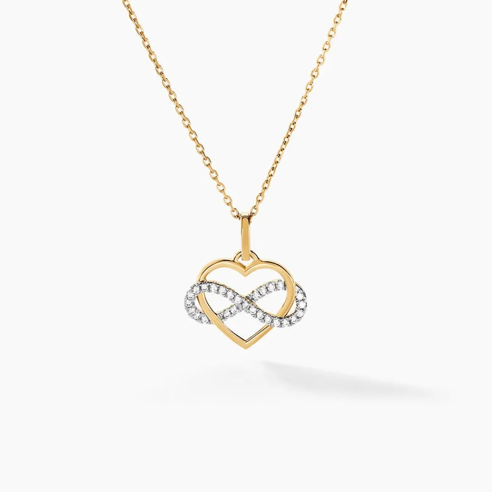Marc Orian Colliers Cœur|Colliers > Collier Lachina Or Bicolore Oxyde De Zirconium