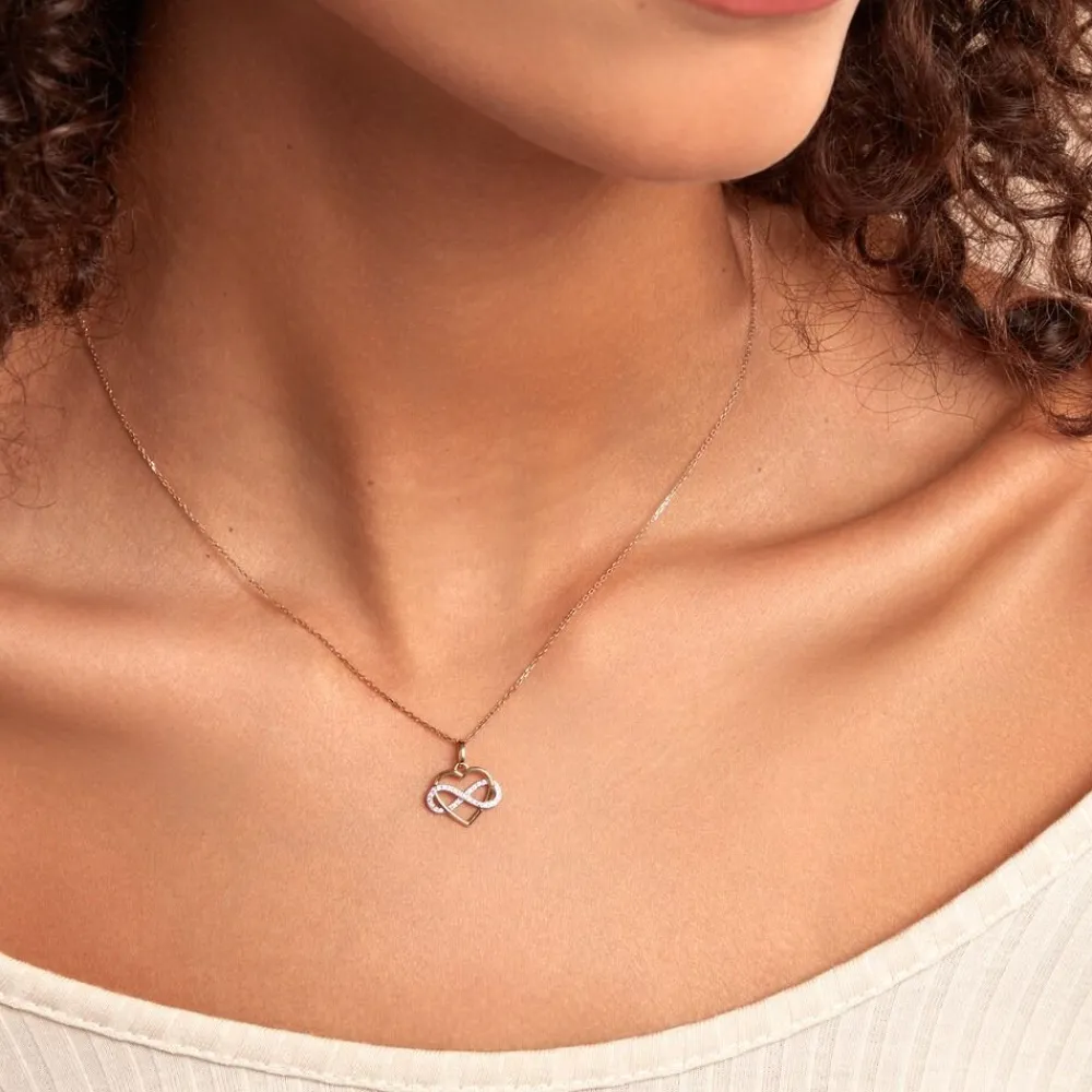 Marc Orian Colliers Cœur|Colliers > Collier Lachina Or Bicolore Oxyde De Zirconium